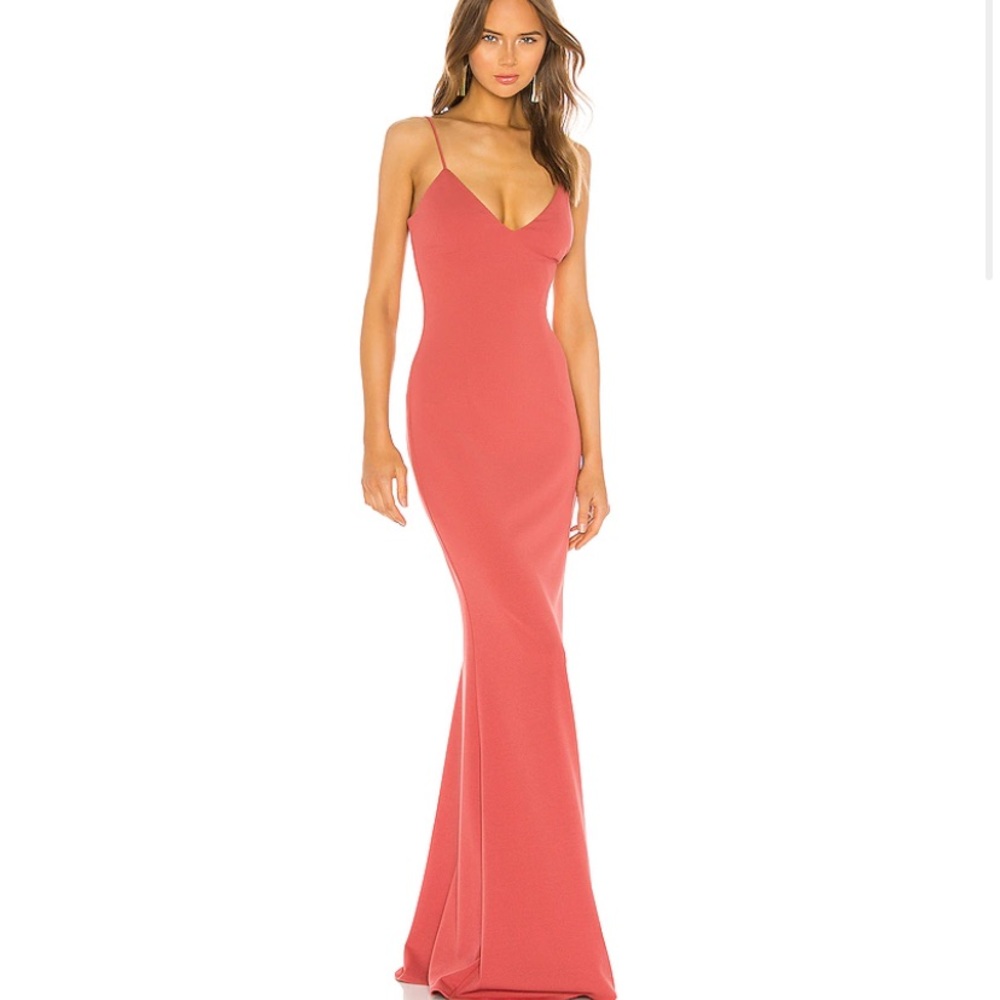 Katie May Coral Pink Maxi Dress - Spaghetti Strap V-Neck